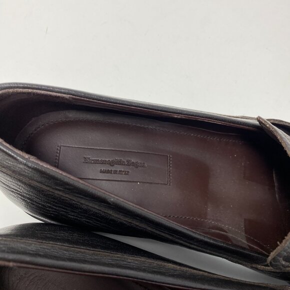 NEW ermenegildo zegna leather slip on loafer shoes - Picture 6 of 8